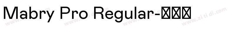 Mabry Pro Regular字体转换